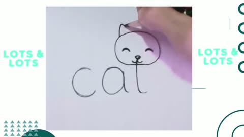 Very Easy! How to turn Words Cat Into a Cartoon Cat.