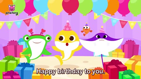 Happy Birthday Song (Baby Shark Version) _ Happy Birthday to You Song _ Pinkfong Official for Kids