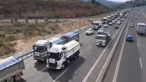 WATCH: Israeli 'Freedom Convoy' Blocks Main Highway, Protests COVID Mandates