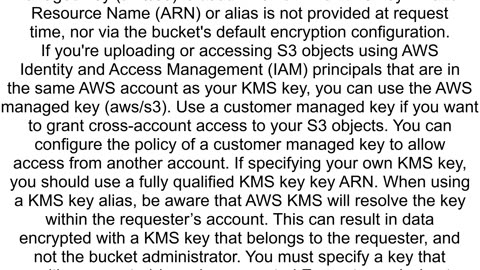 KMS Not found Exception in AWS Cross Account S3 PutObject encrypted by AWS Managed Key