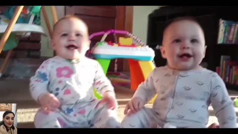 Look at these funny twins! Their laughter will make you laugh