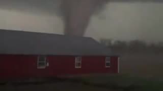 Large Tornado South of Wapakoneta Near Fryburg Ohio March 14, 2024