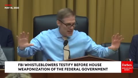 Jim Jordans words to FBI whistle Blowers before a hearing.