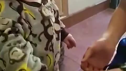 Adorable Baby Falling In Love With Chicks! 😊🥰-- Babies Funny Short Video #tiktok #shorts