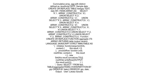 how to cumulatively combine arrays from previous rows into one aggregate array (SnowflakeSQL)