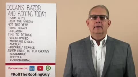 How does Occam’s razor relate to Roofing? With #RolfTheRoofingGuy