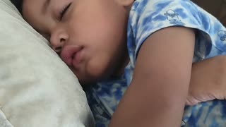 My baby sleeping peacefully 😴😍