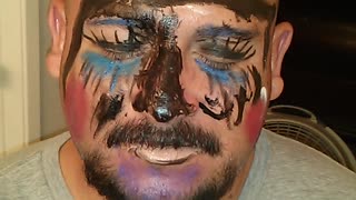 Dad Finds Himself Covered In Make Up After His Kids Try To Turn Him Into A Princess
