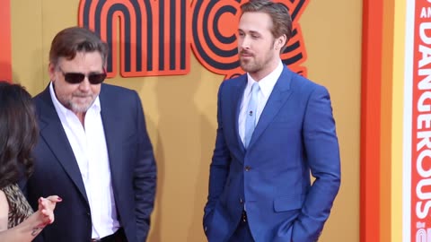 Ryan Gosling & Russell Crowe - premiere of 'The Nice Guys'