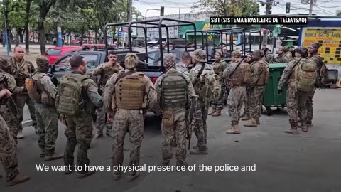 Brazil police launch a mega operation in Rio de Janeiro against organized crime.mp4