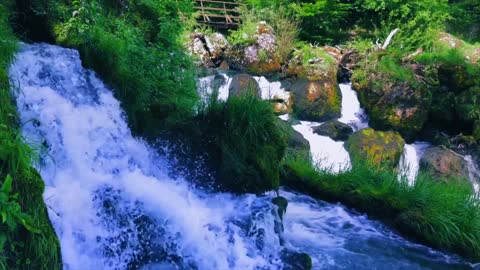 Amazing Waterfalls Drone Aerial View Free stock footage