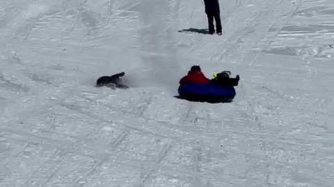 Kiddo Tries to Jump onto Tube