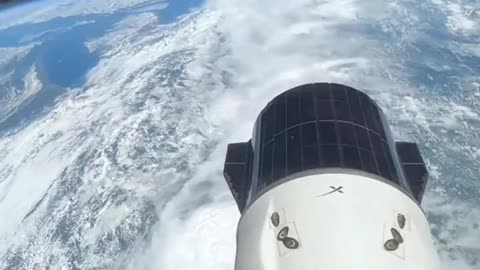 Breathtaking view of Earth from the SpaceX Crew Dragon in orbit 🐉