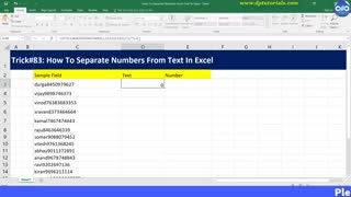 Separate Numbers From Text in Excel