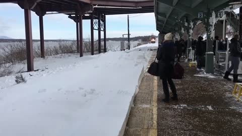 Amtrak Snow-mo Collision