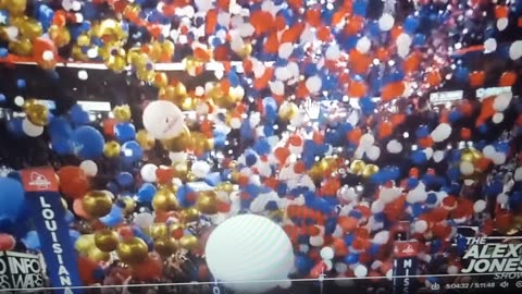 Clintons edited into Trump Balloon Drop at RNC 2024