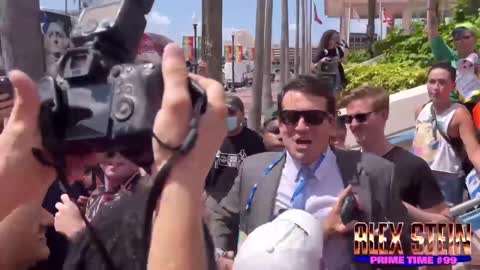 Alex Stein Mobbed By Leftist Piranha's in Tampa, Florida