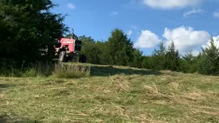 Disc Mowing Hay with the Massey Ferguson 1085