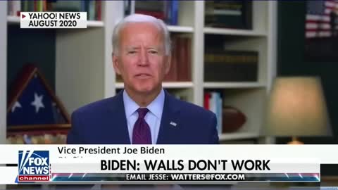 Jesse Watters Biden did a photo-op next to the wall he defunded #shorts