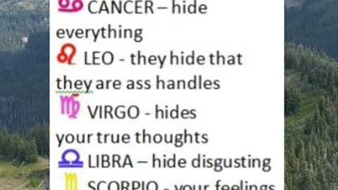 What are the zodiac signs hiding.