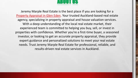 Property Appraisal in Glen Eden