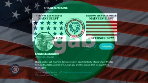Running on the Patriot Party Ticket: Shane Drake. Vet, Running for Governor in 2022