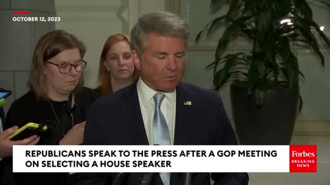 JUST IN- Michael McCaul Speaks With The Press After GOP Meeting On Selecting A Speaker