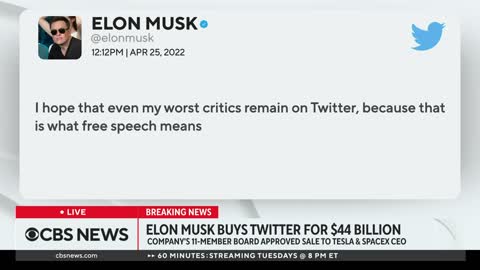 Breaking: Elon Musk is the new owner of Twitter.