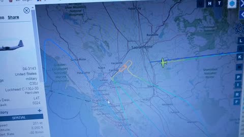 Airborne Command Post Over California