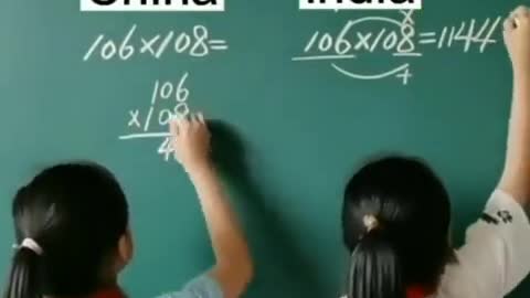 India vs Chaina Math Calculation Competition