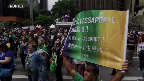 Brazil: Anti-vaxxers protest COVID-19 passes in Sao Paolo - 21.11.2021