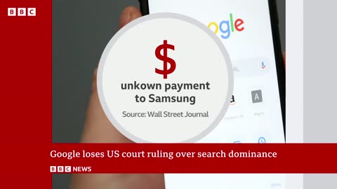 Google’s online search monopoly ruled illegal by US judge | BBC News