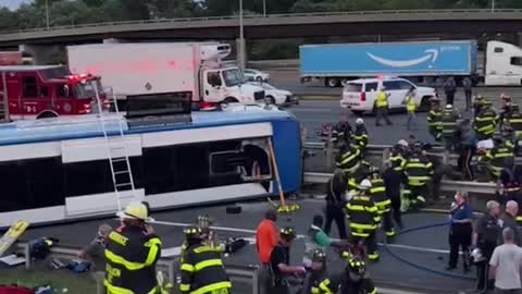 One person killed in a New Jersey double-decker bus crash