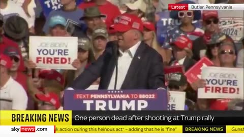 'Shooter and audience member dead' after shots fired at Trump rally Sky News