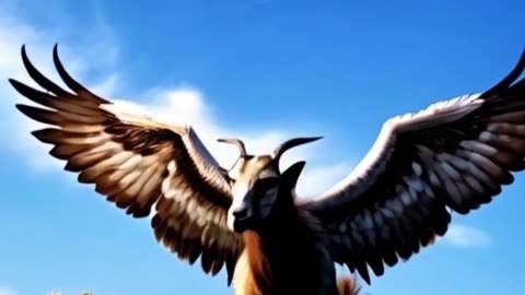 Flying Hybrid Goat