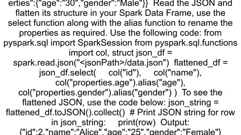 How to avoid being struct column name written to the json file