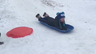 Boone sledding.