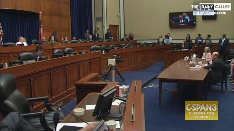 Ocasio-Cortez speaking at the congressional hearing