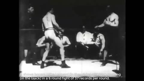 First Boxing Match Ever Filmed_ June 1894 Mike Leonard vs Jack Cushing 720p