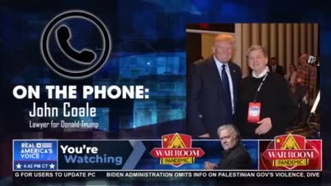 🤓John Coale, Trumps lead lawyer re Class Action.