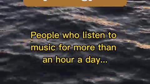 people who listen to music for more than an l psychology fact #psychologyfacts