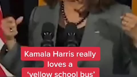 UNBELIEVABLE What?! Kamala Harris Praises Yellow School Buses in Latest Speech