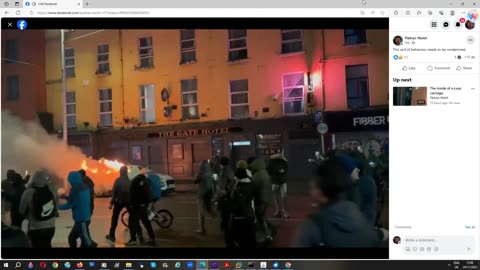 Dublin Riots - 2nd Garda car burnt 23-11-23