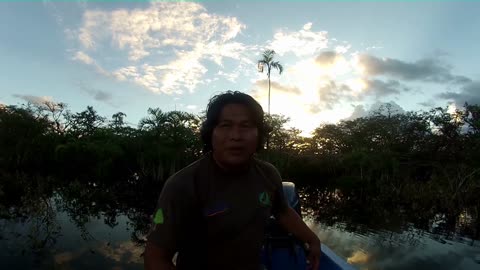 Amazonian guy making voices of birds