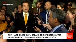 Gaetz: is a man of his word.