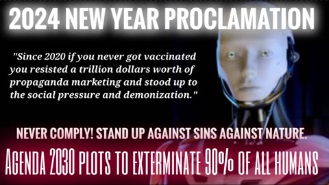 2024 NEW YEAR PROCLAMATION NEVER COMPLY! STAND UP AGAINST SINS AGAINST NATURE.