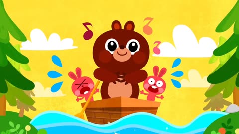Row Row, Row your Boat, gently down the Stream|NurseryRhyme|Song for Kids