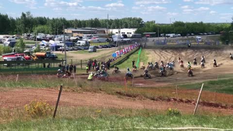 Mayhem at Motorcycle Competition