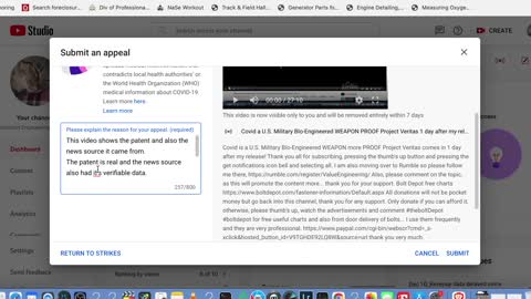 Youtube blocks my covid videos AGAIN deleted some and switched others to PRIVATE