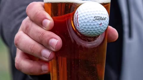Golf Glass Beer Pint 16 oz - Handmade in America
